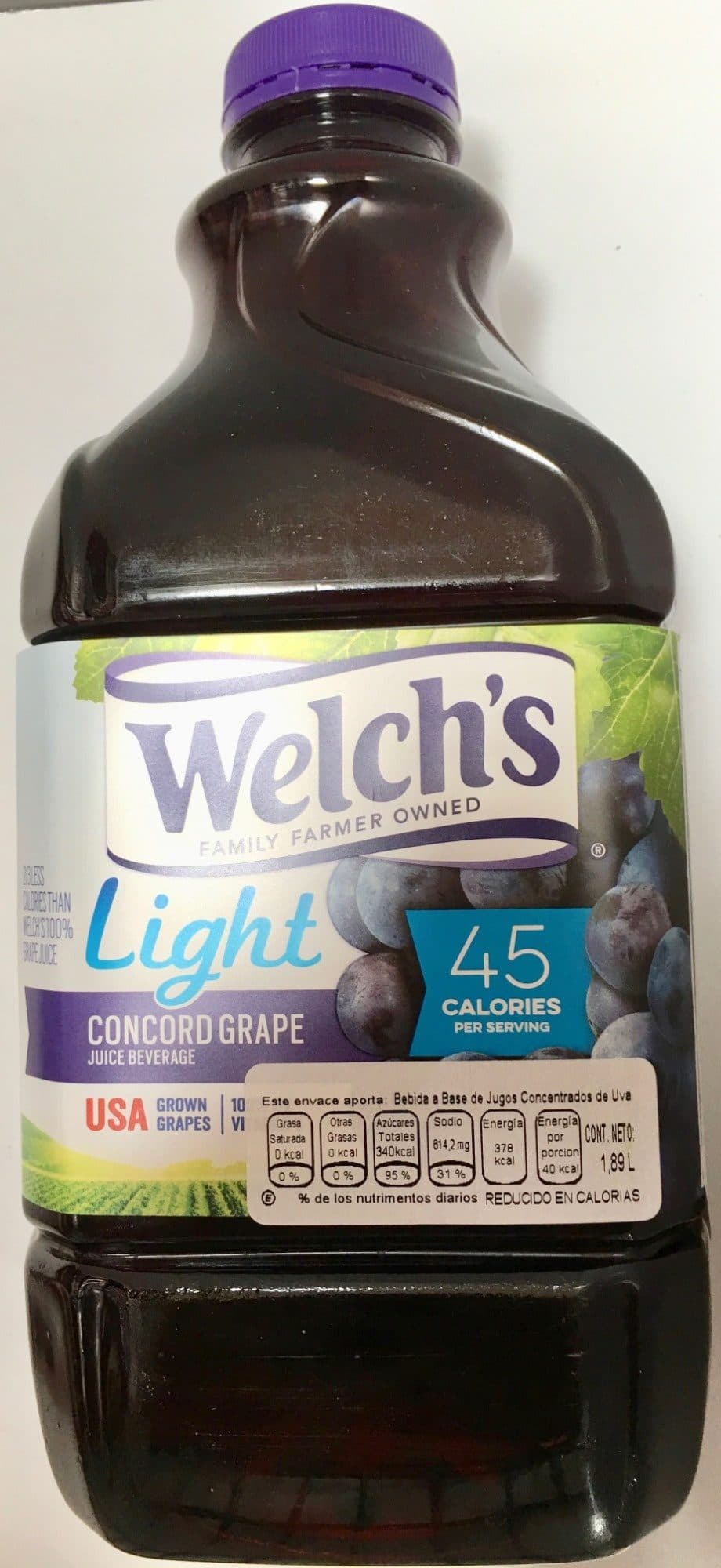 Welch's Light concord grape juice beverage, light concord grape packshot