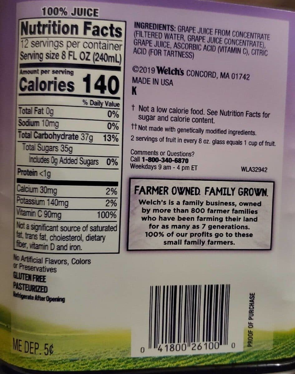 Welch's 100% Grape Juice - Concord Grape packshot