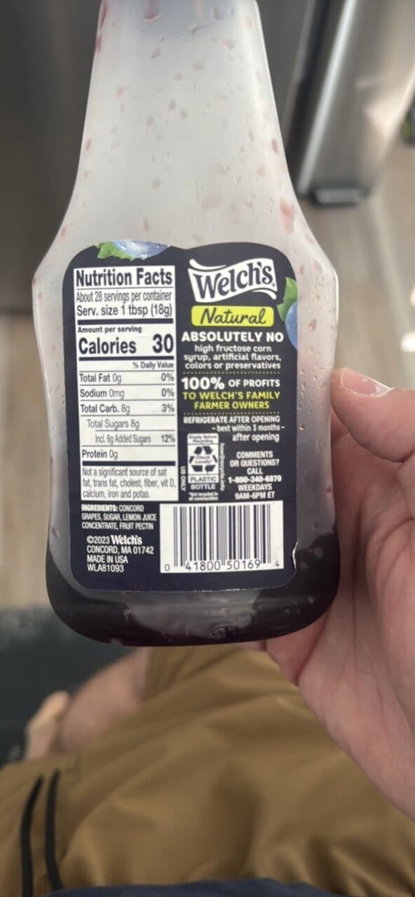 Welch's CONCORD GRAPE fruit spread packshot