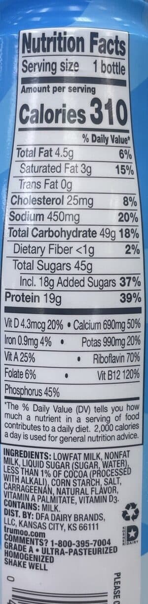 TruMoo Lowfat milk packshot