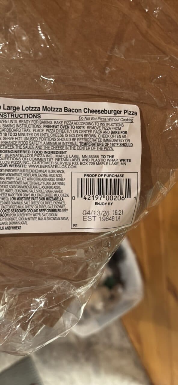 Bernatello's Large Lotzza Motzza Bacon Cheeseburger Pizza packshot