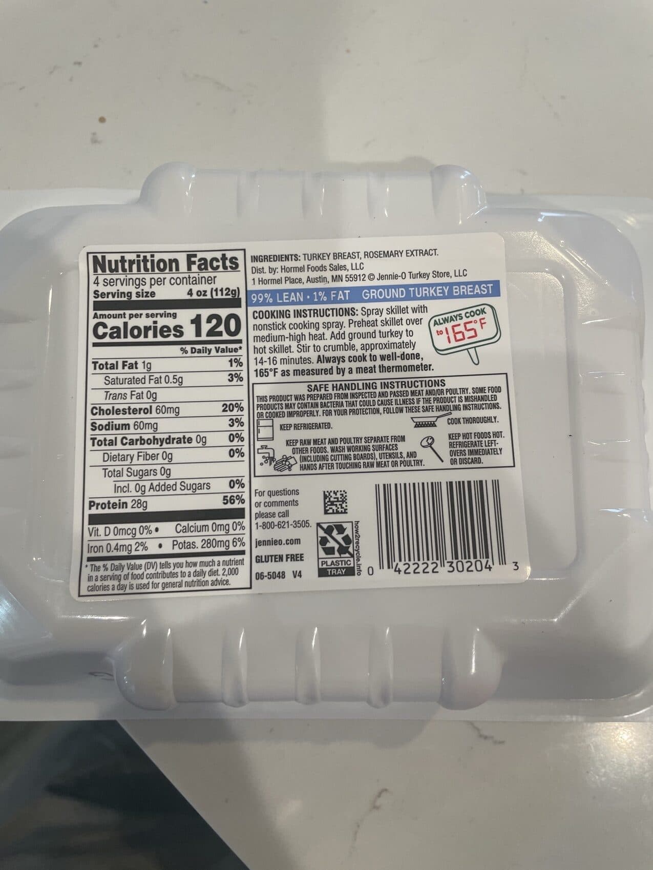 Jennie-O fresh ground turkey breast packshot