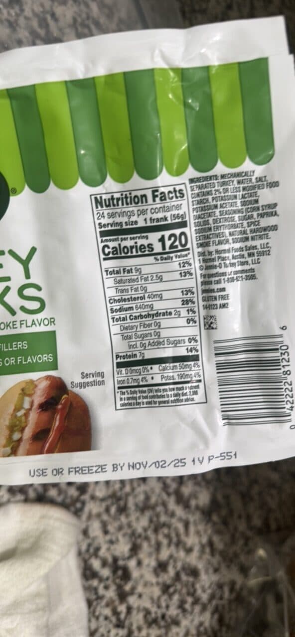 Jennie-O Turkey Franks packshot