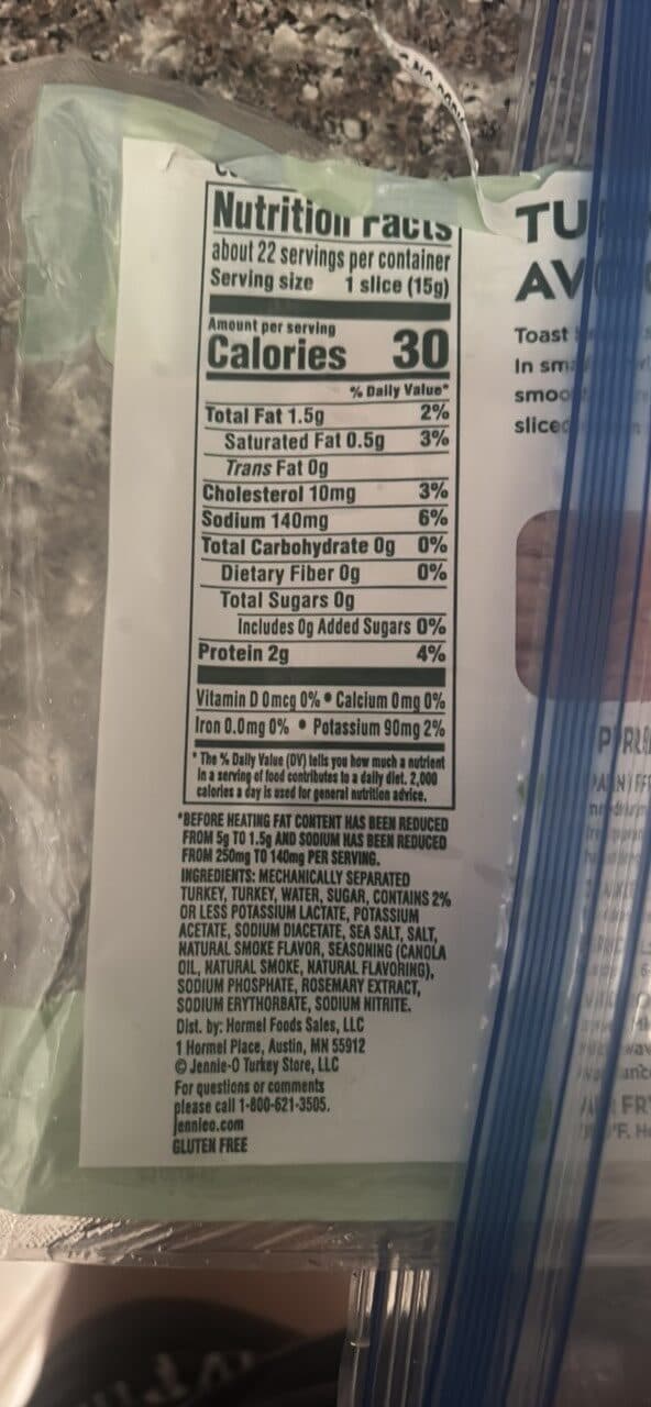 Jennie-O TURKEY BACON packshot