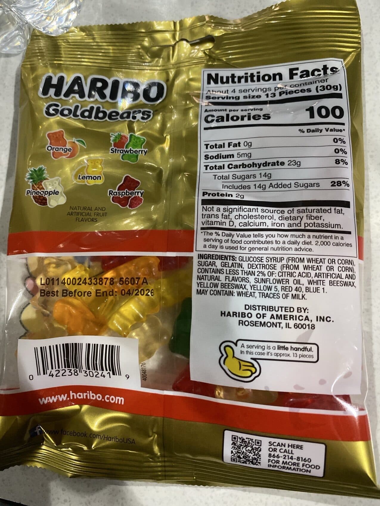 Haribo Gold bears packshot
