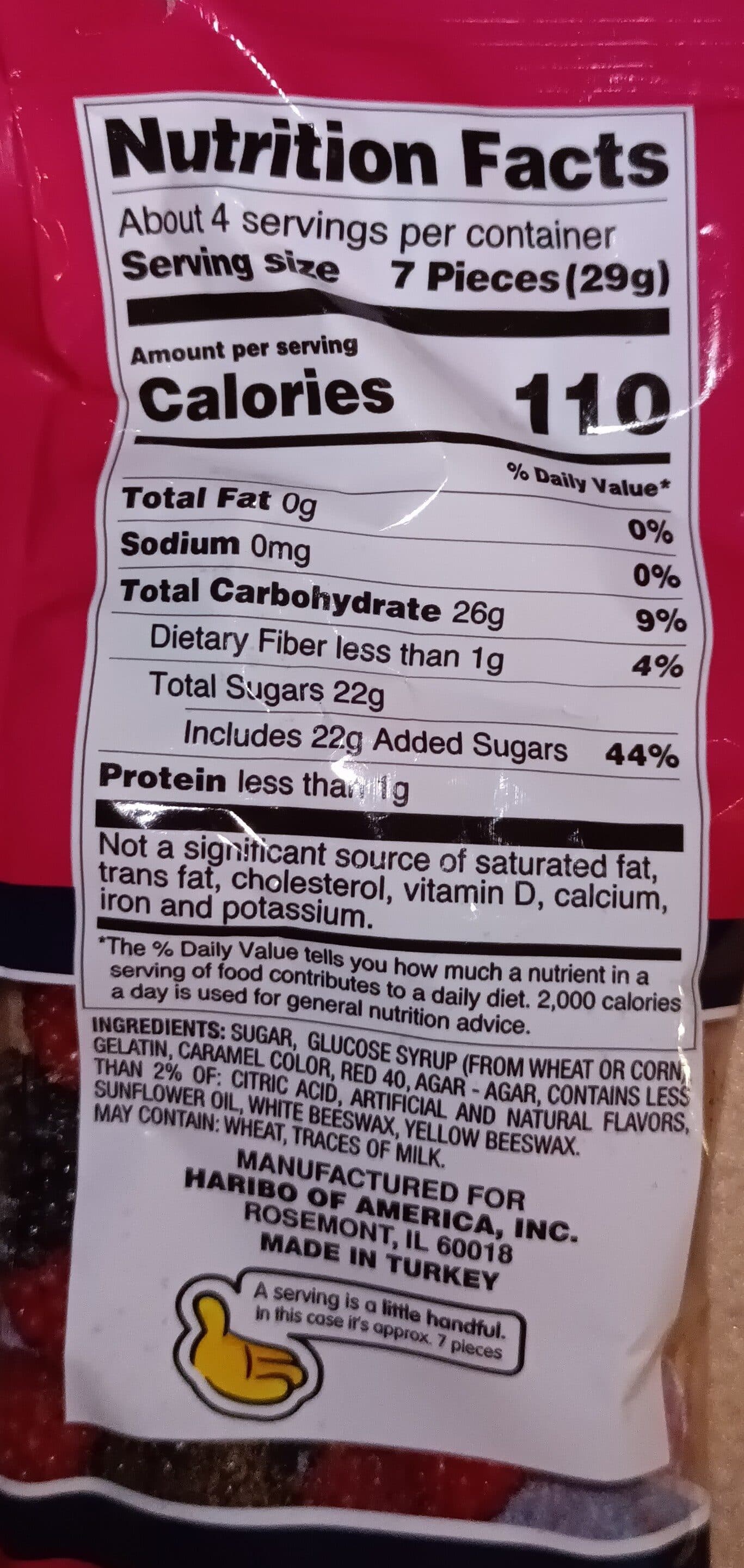 Haribo Gummi Candy, Raspbeeries packshot