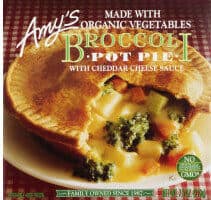 Amy's Broccoli Pot Pie with Cheddar Cheese Sauce packshot