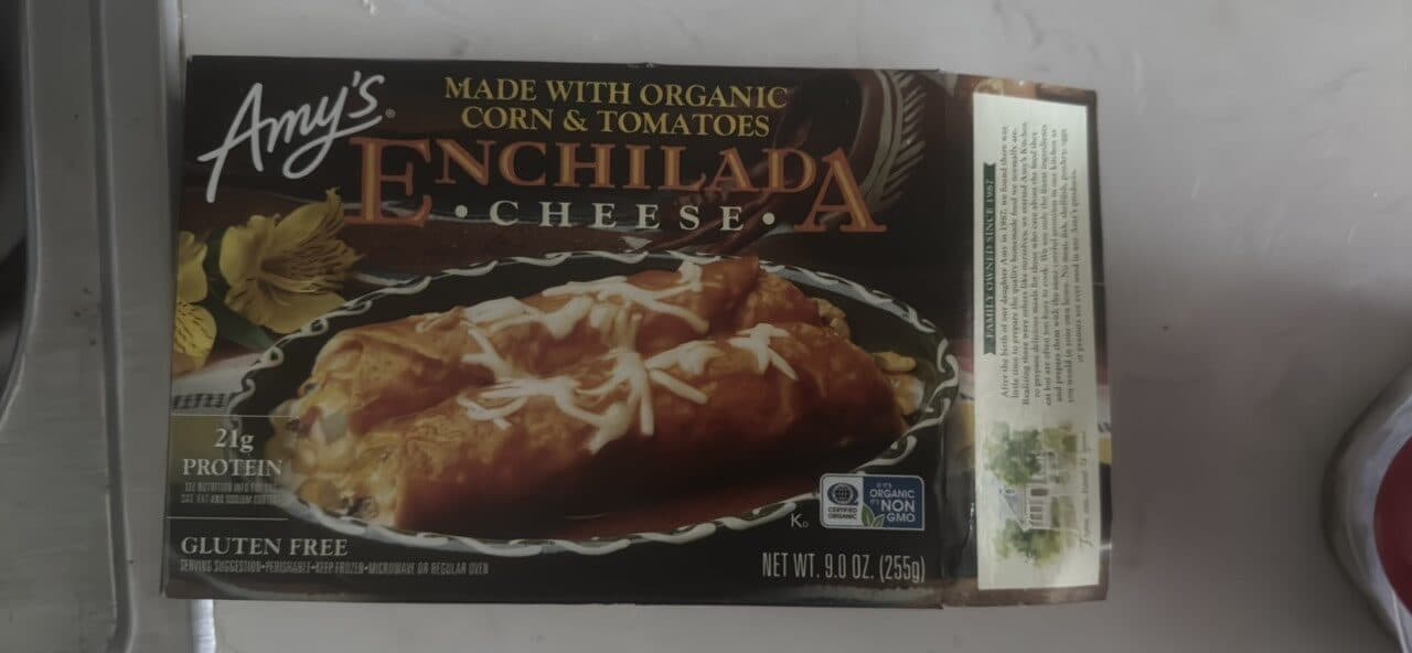 Amys Cheese enchilada packshot