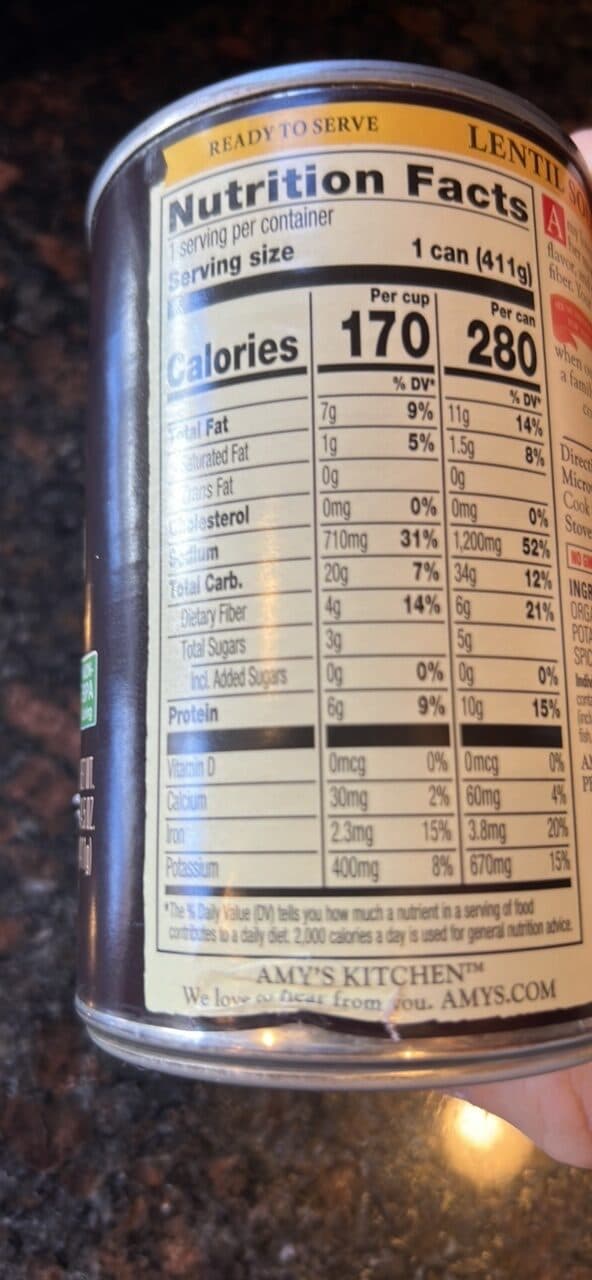 Amy's Lentil Soup packshot