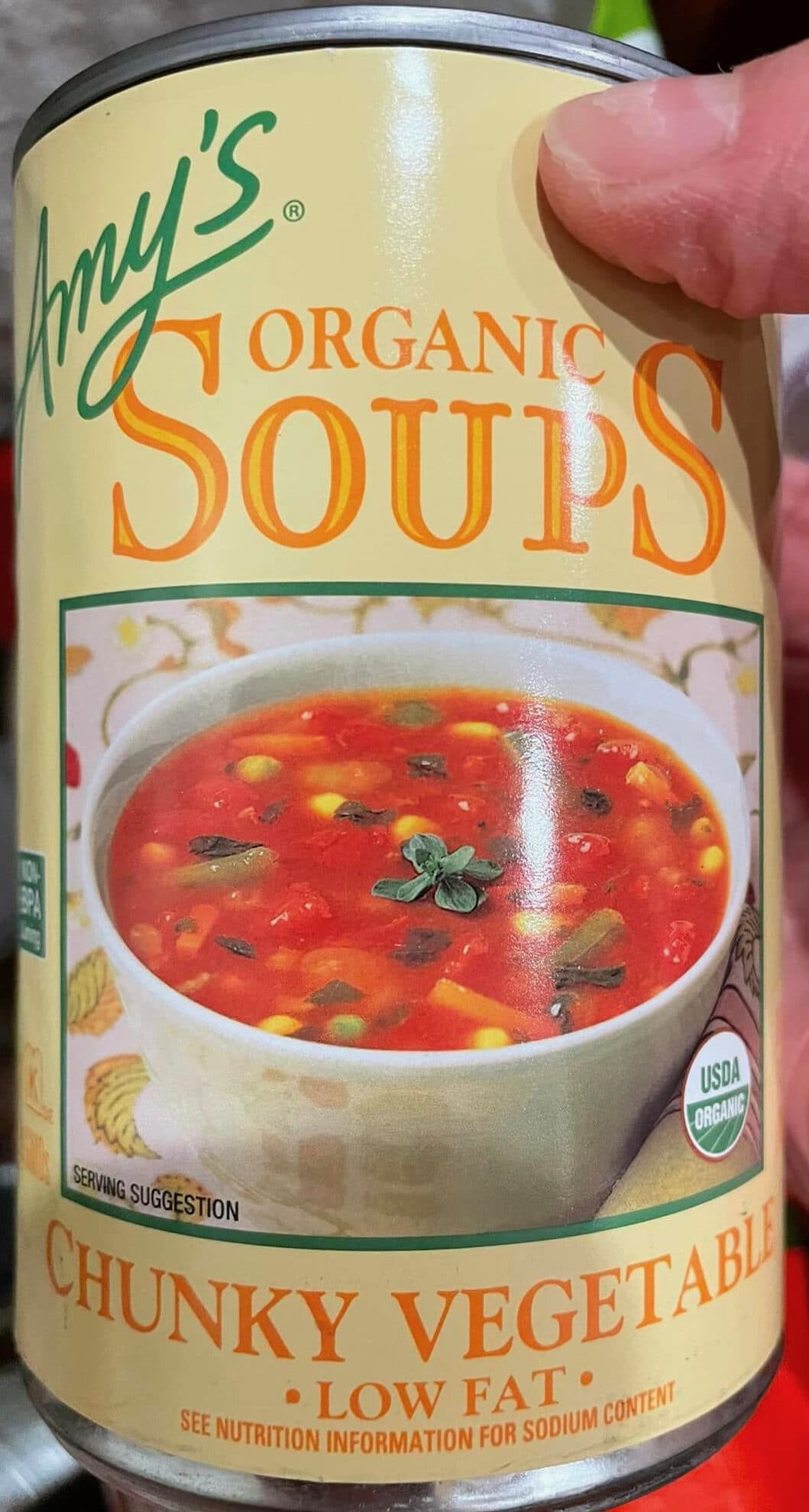 Amy's Organic Soups Chunky Vegetable Low Fat Soup packshot