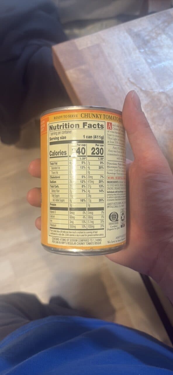 Amy's Chunky Tomato Bisque packshot