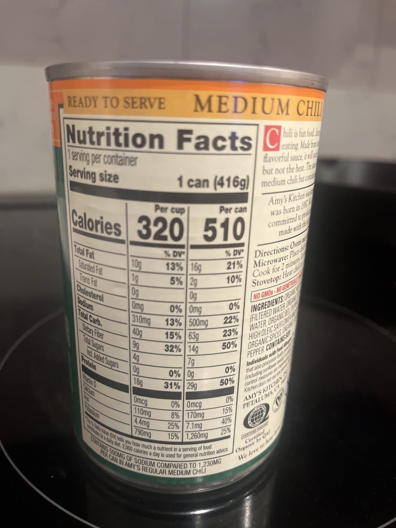 Amy's Organic Chili Medium packshot