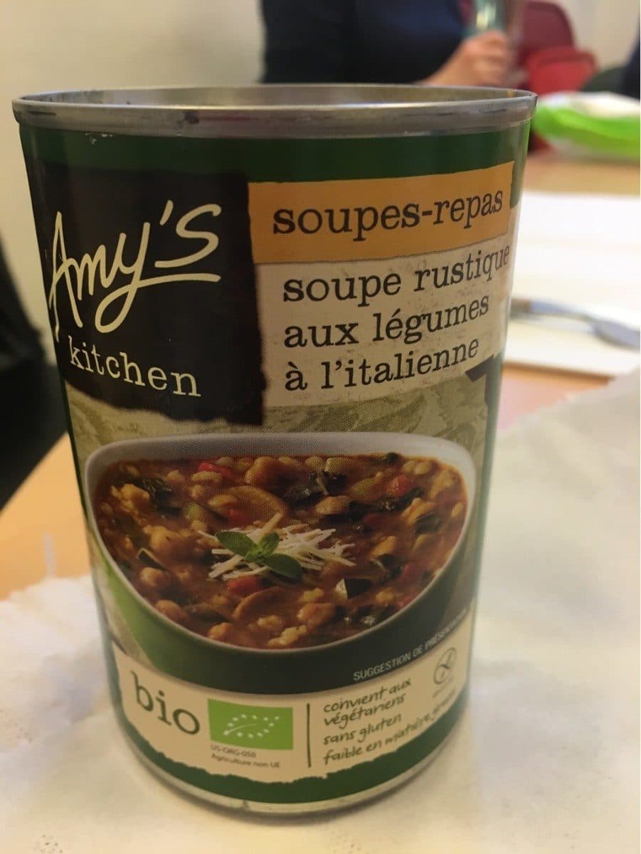 Amy's kitchen Soupe rustique aux legumes a l'italienne packshot