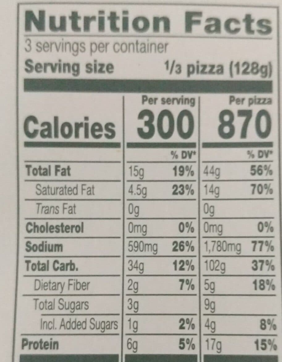 Amy's Pizza Vegan Margherita packshot