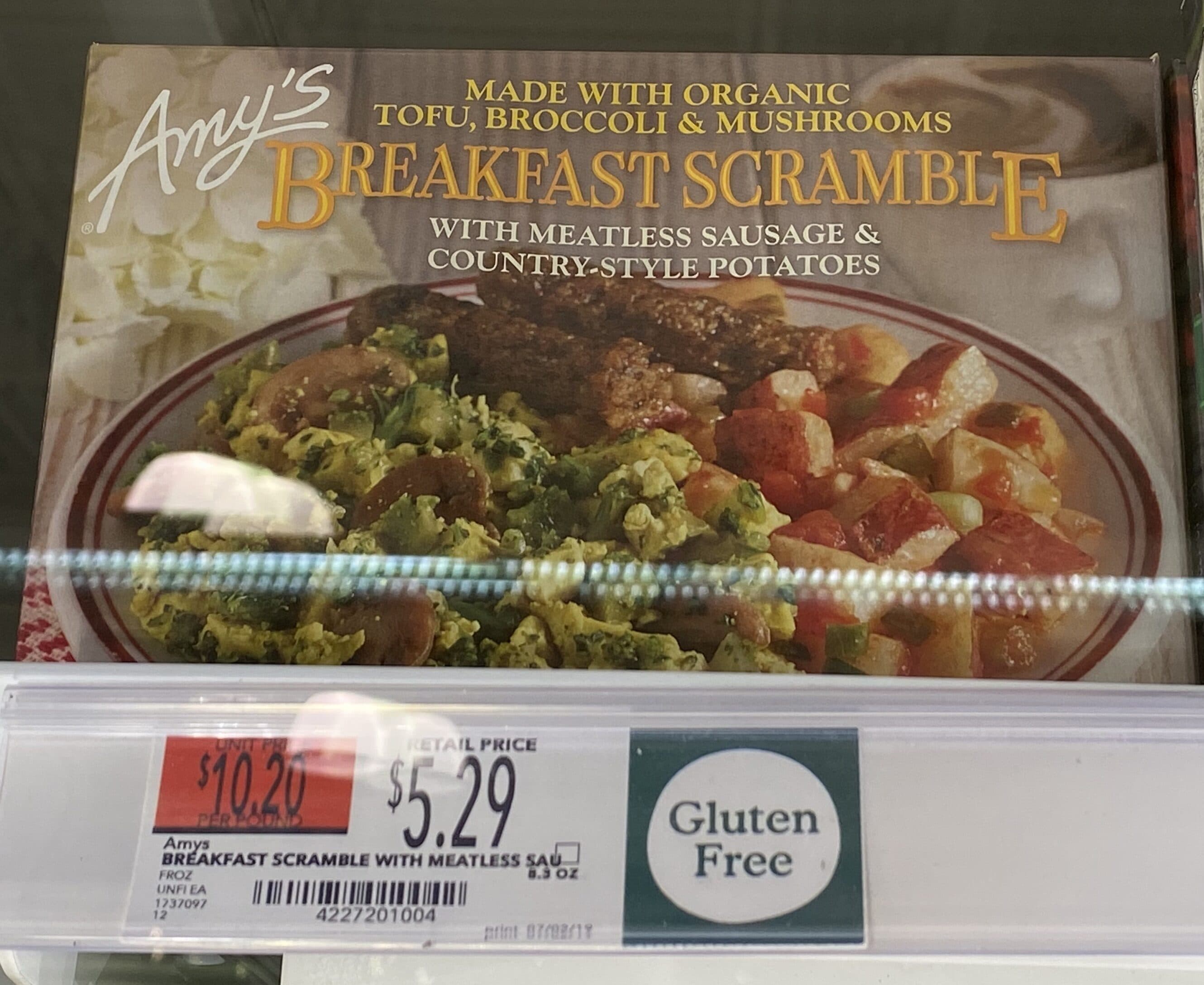 Amy's Amy's, breakfast scramble with meatless sausage & country-style potatoes packshot