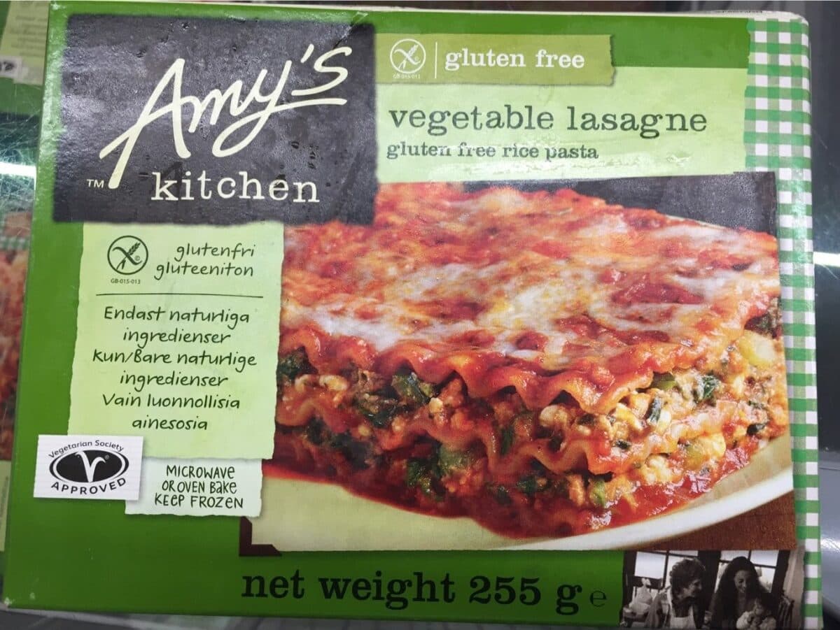 Amy's Kitchen Vegetable lasagne packshot