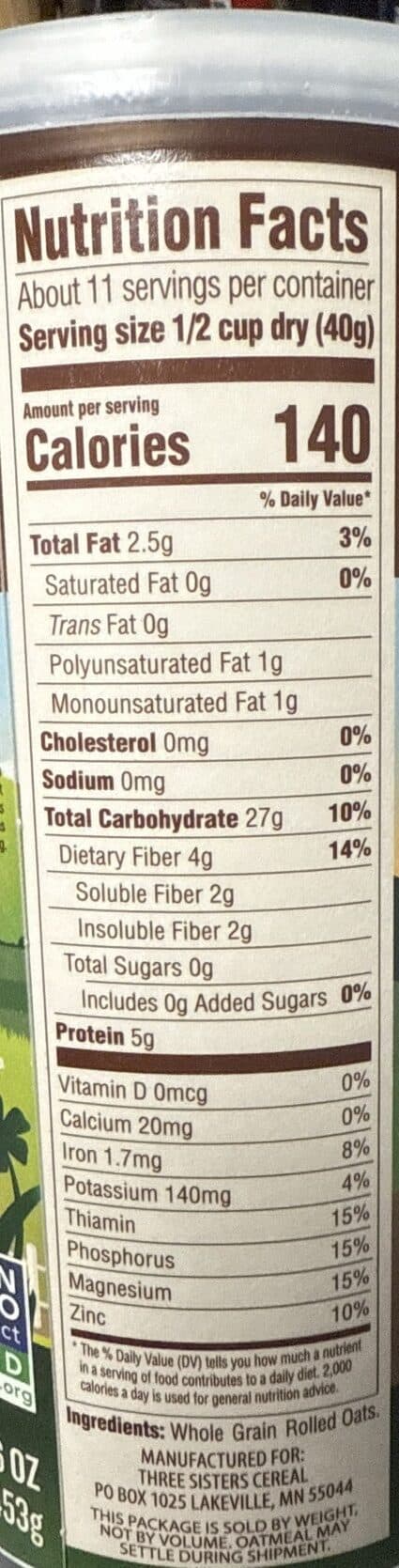 MOM'S BEST cereals Quick Oats packshot