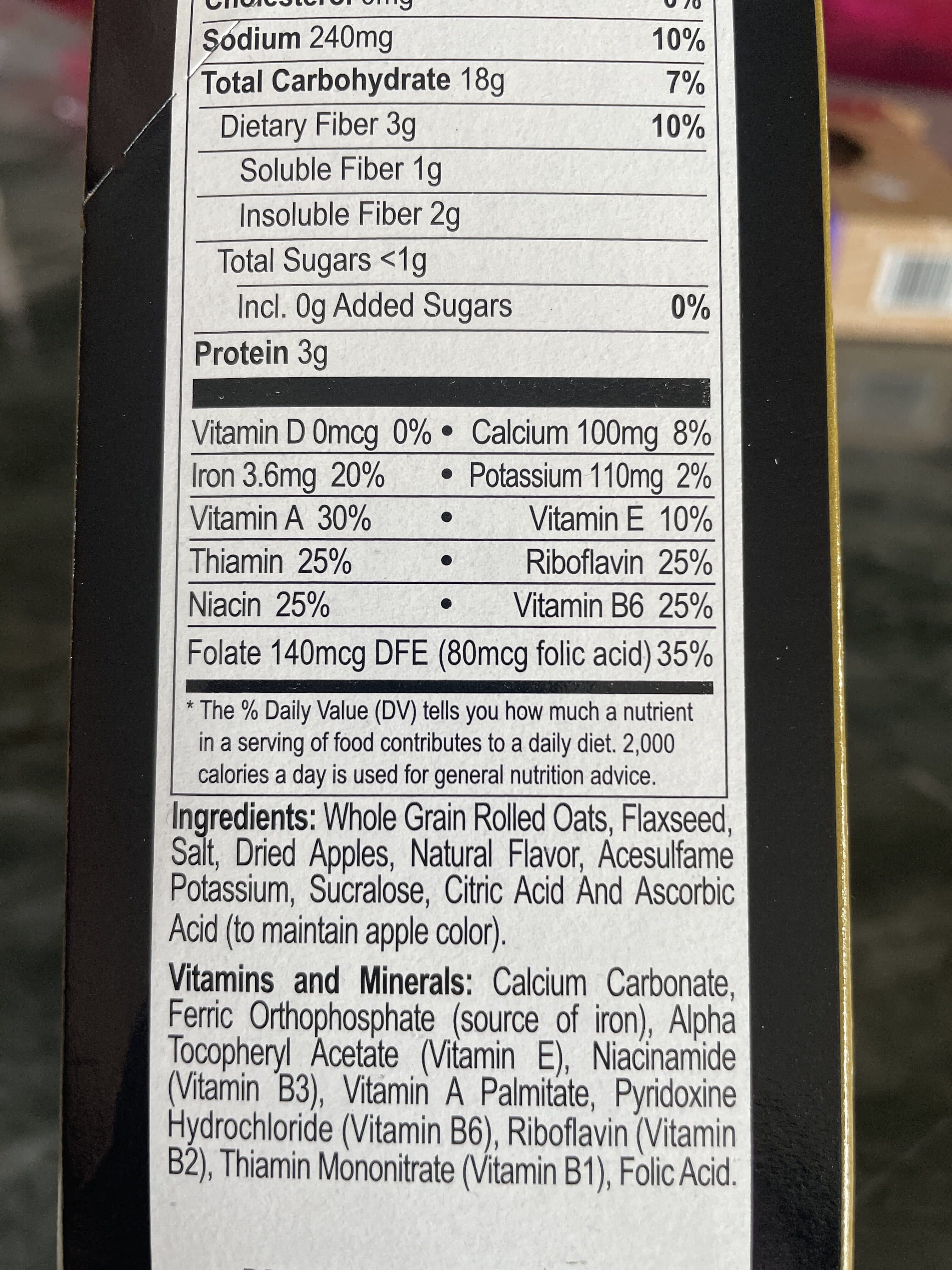 Better Oats 100 Calorie Quick Cooking Oatmeal Apples & Cinnamon packshot