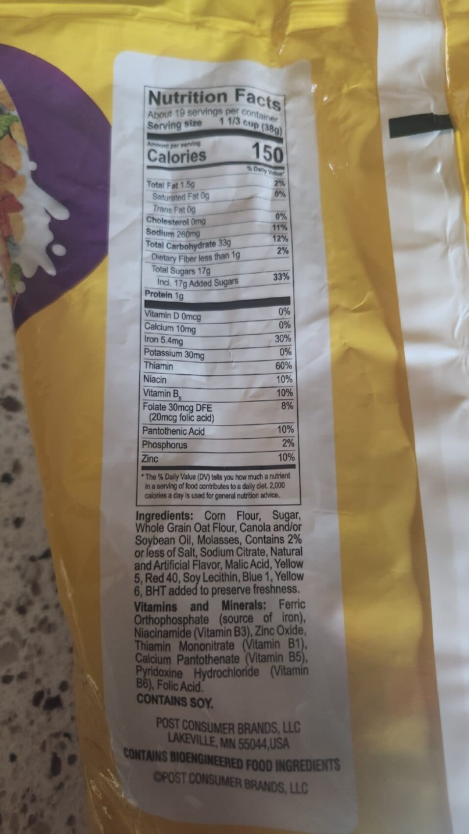 Malt-O-Meal Berry Colossal Crunch packshot