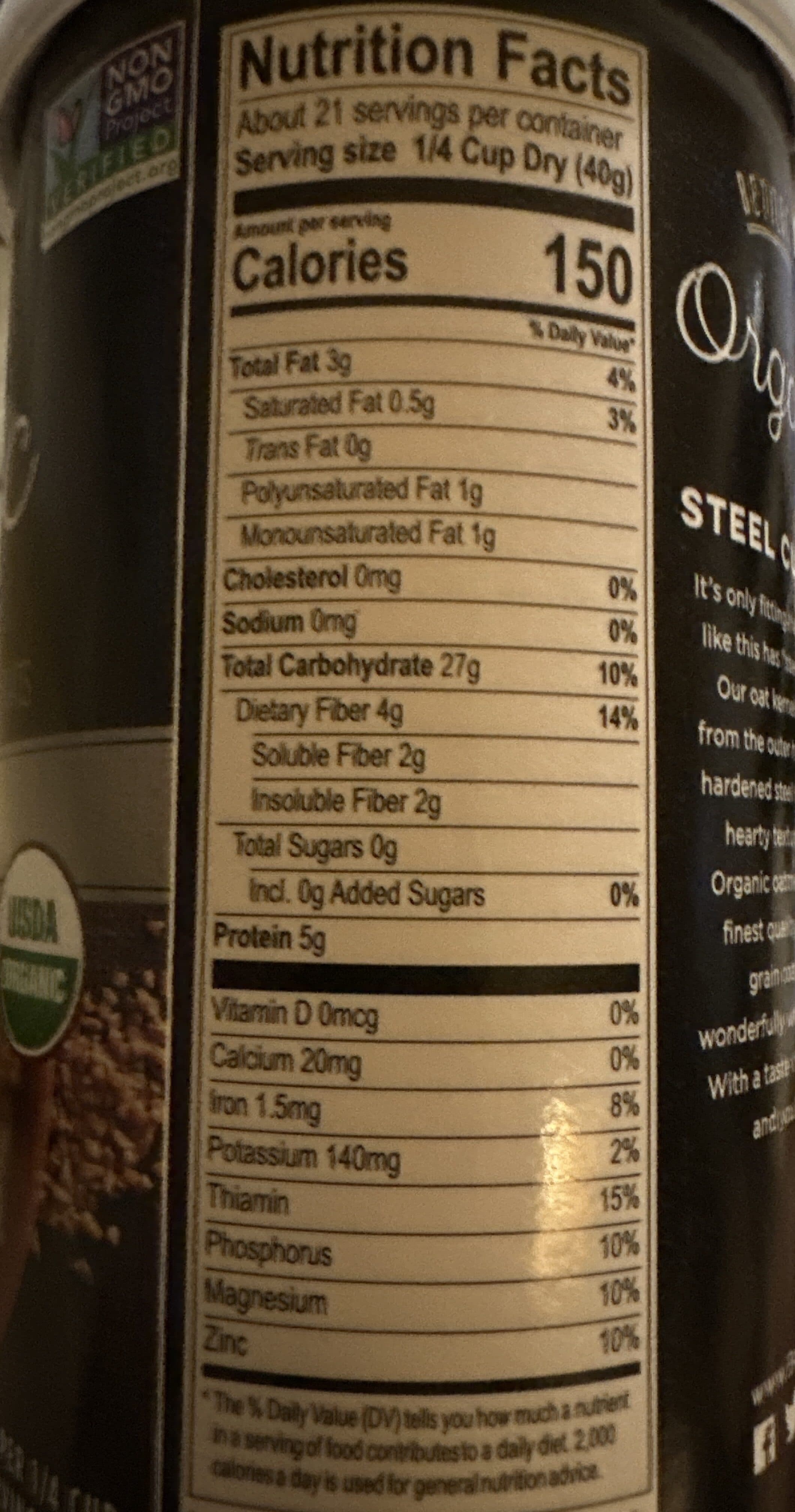 Betteroats Organic Steel Cut Oats packshot