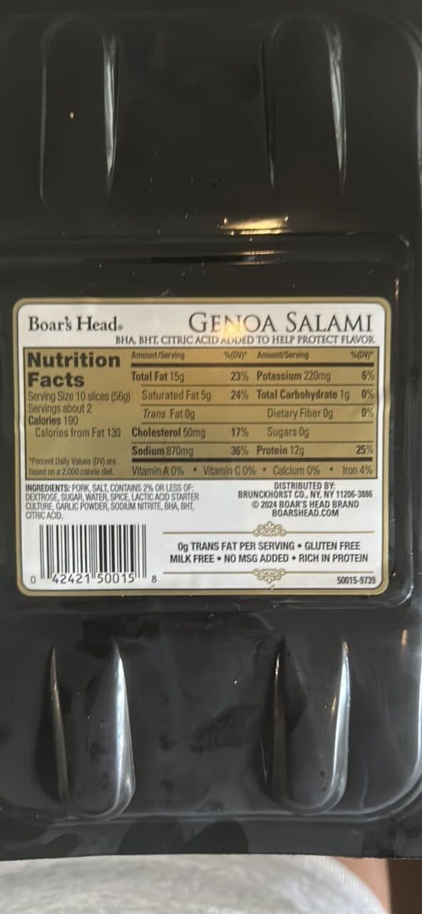 Boar's Head GENOA SALAMI packshot