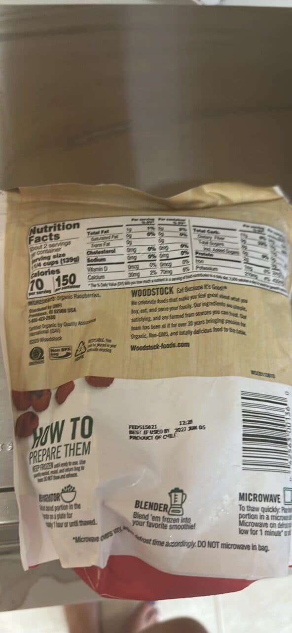 Woodstock Organic Red Raspberries packshot