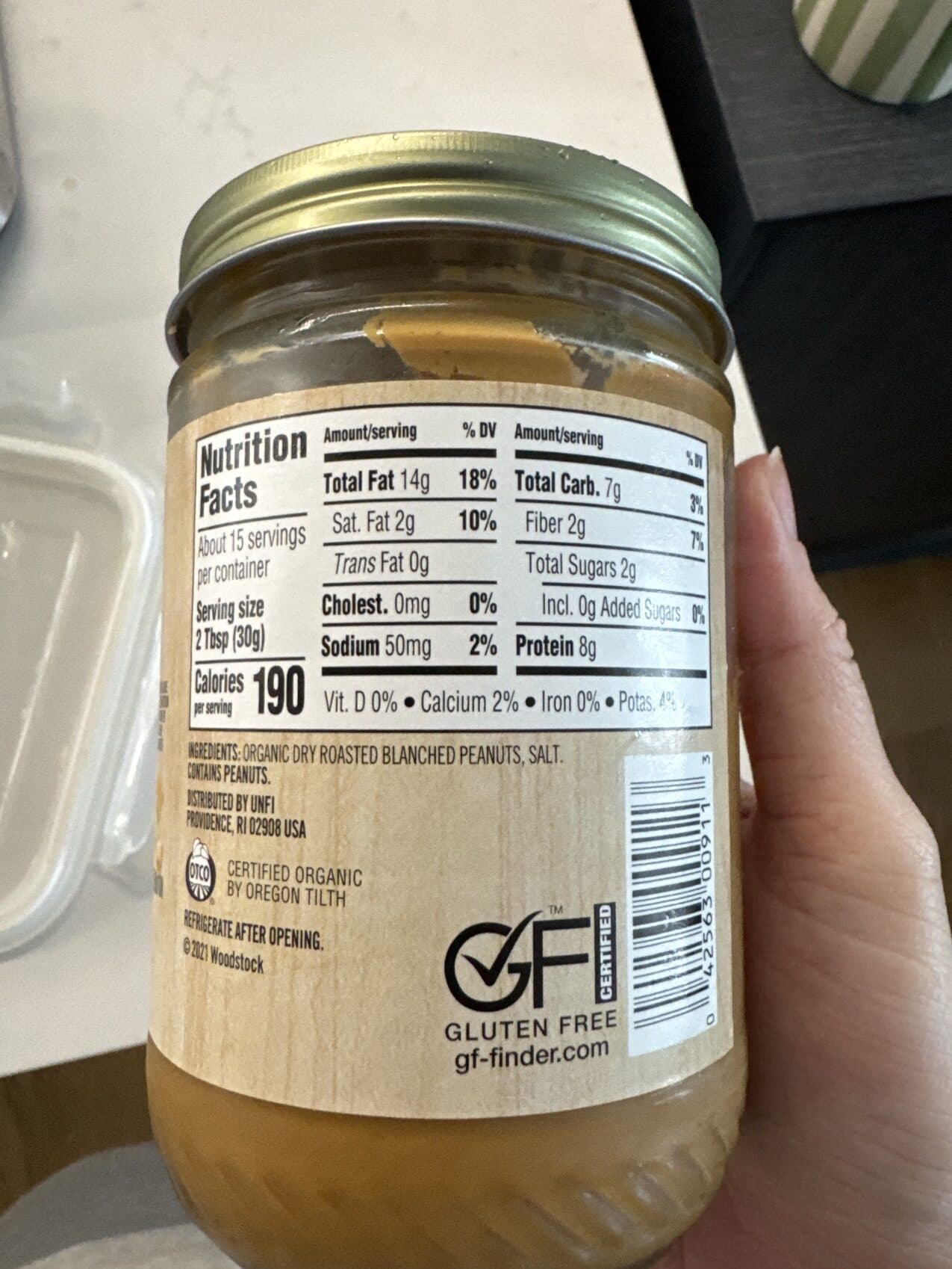 United Natural Foods Inc. Smooth Organic Salted Peanut Butter packshot