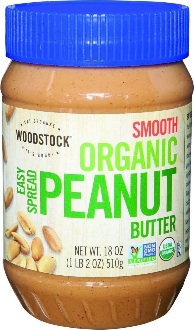 Woodstock Easy Spread Smooth Organic Peanut Butter packshot