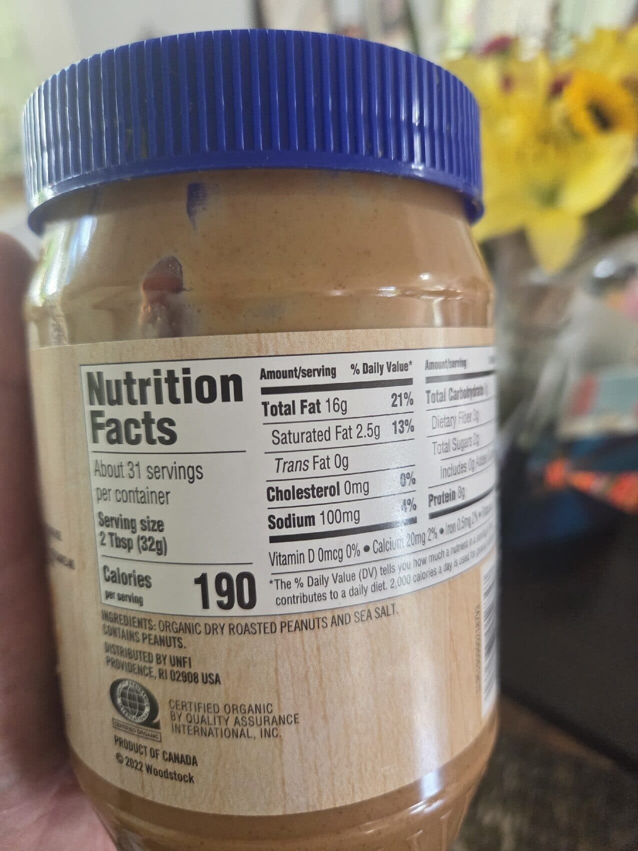 Woodstock Easy Spread Smooth Organic Peanut Butter packshot