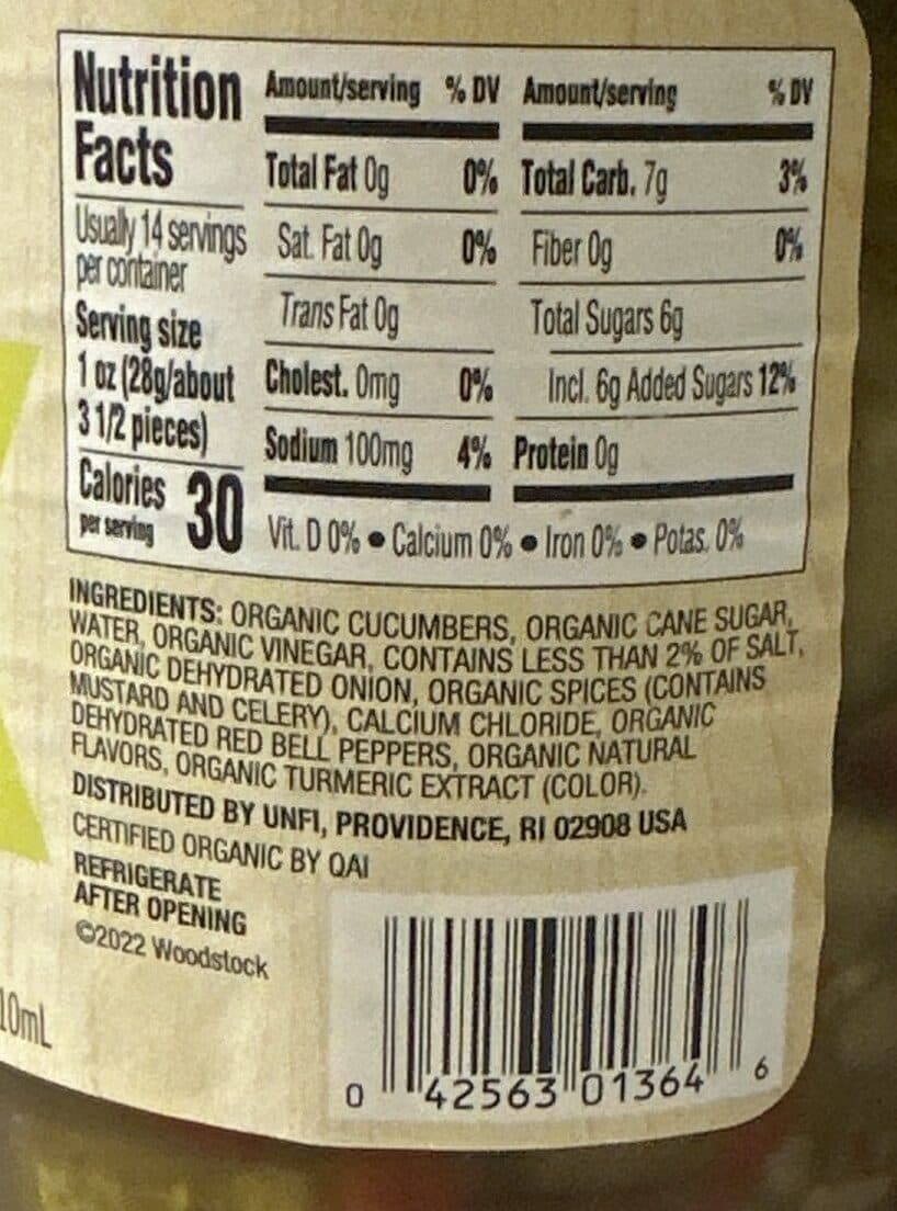 WOODSTOCK Bread & Butter Pickle Chips packshot
