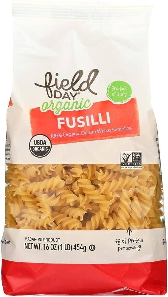 Field Day Field day, italian macaroni product, organic traditional fusilli packshot
