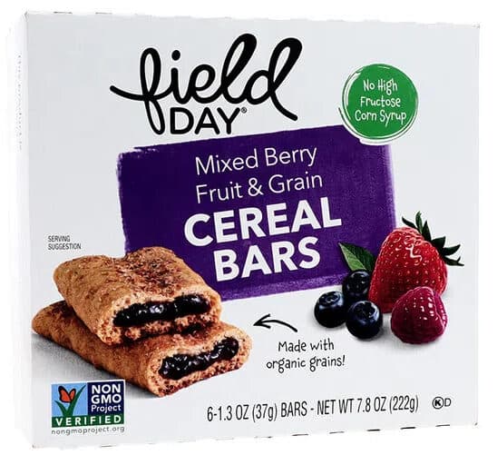 Field Day Organic Mixed Berry Multigrain Snack Bars packshot