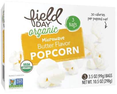 Field Day Organic Organic Popcorn Organic Butter Flavor packshot