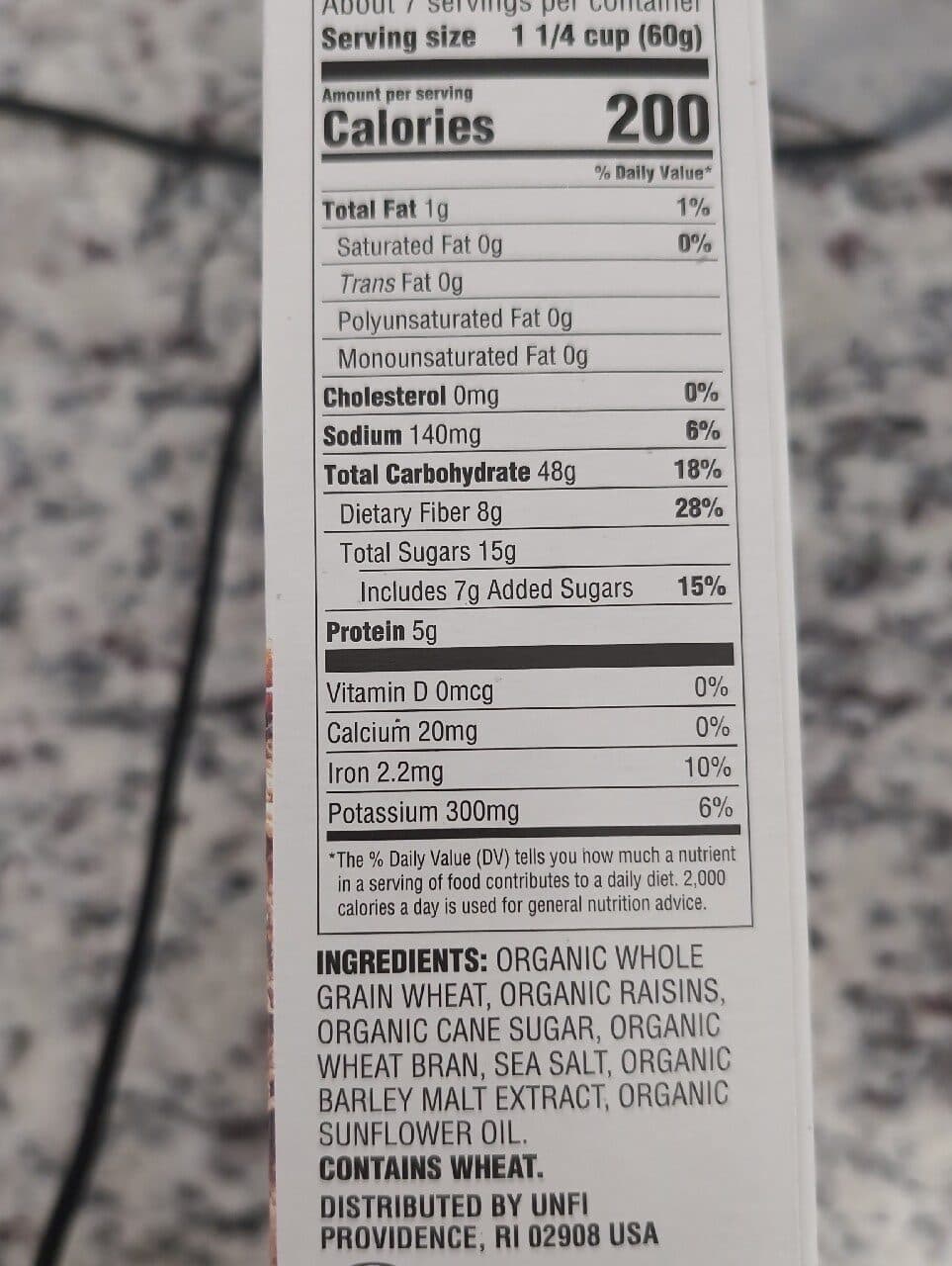 Field Day Whole Grain Raisin Bran Organic Cereal packshot