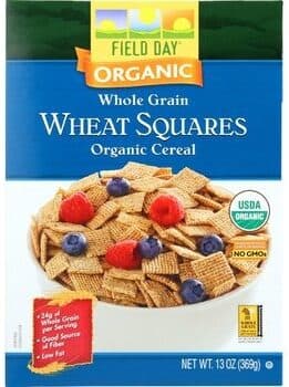 Field Day Whole Grain Wheat Squares Organic Cereal packshot
