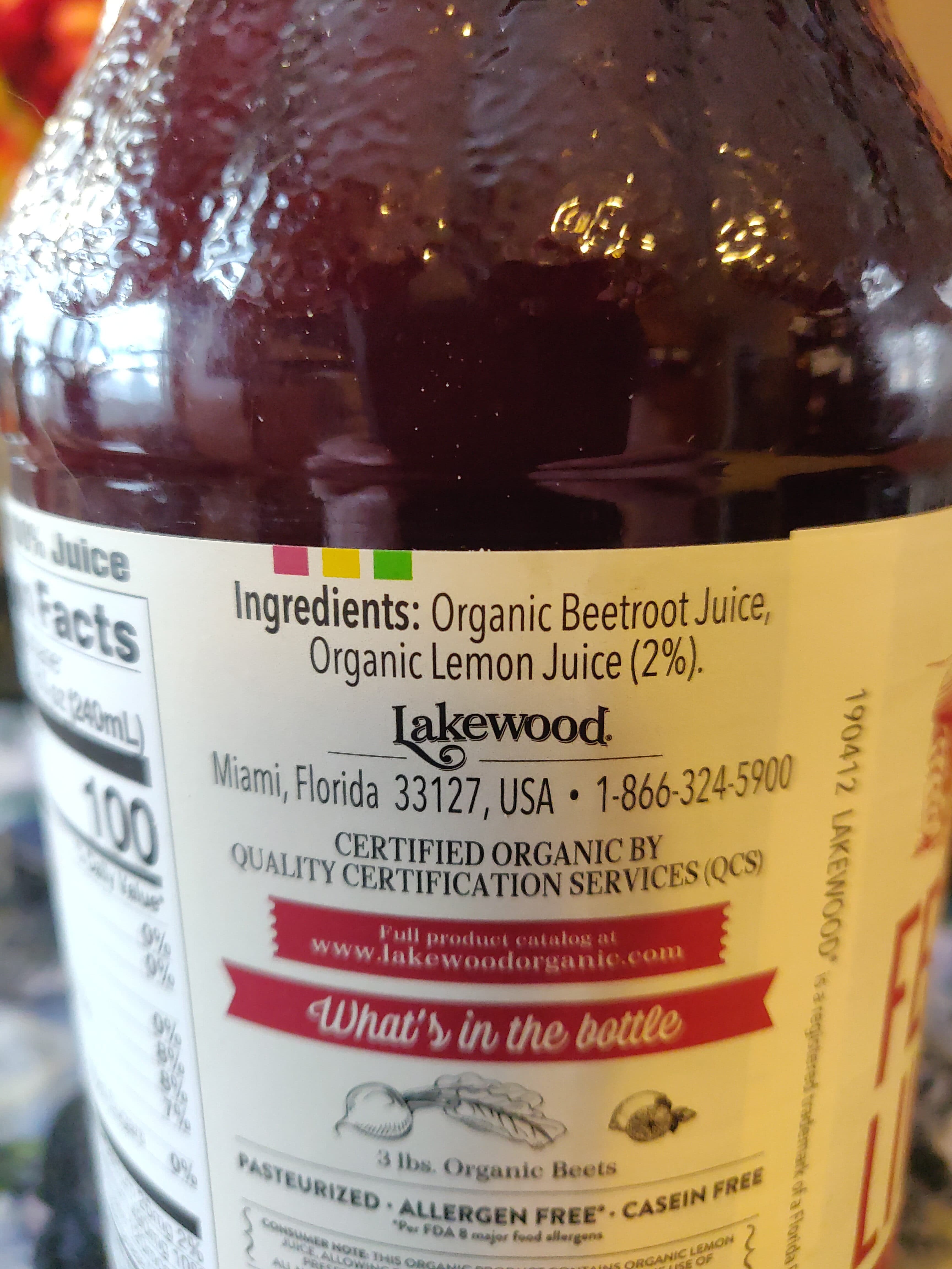 Lakewood Organic Super Beet Juice packshot
