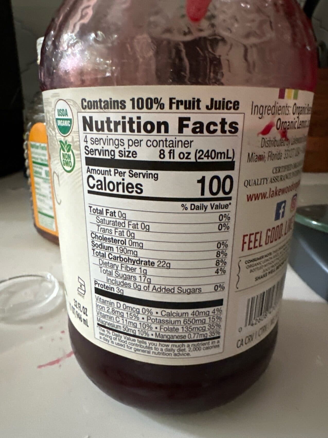 Lakewood Organic Super Beet Juice packshot