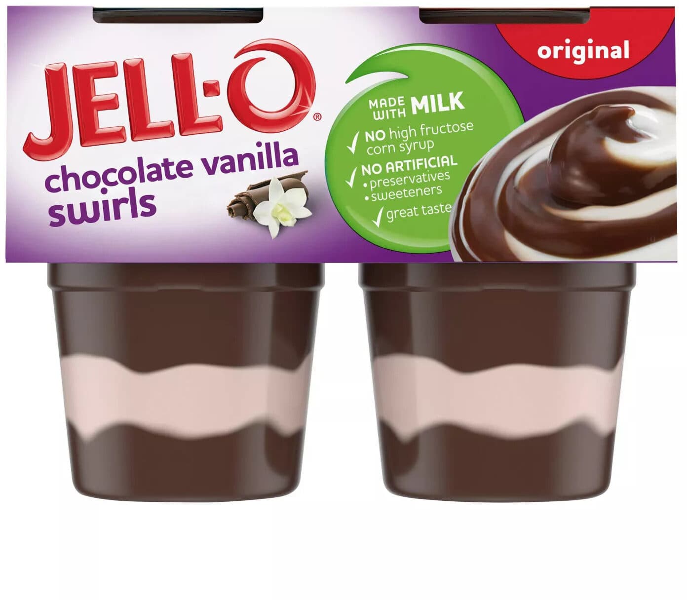 JELL-O chocolate vanilla swirls packshot