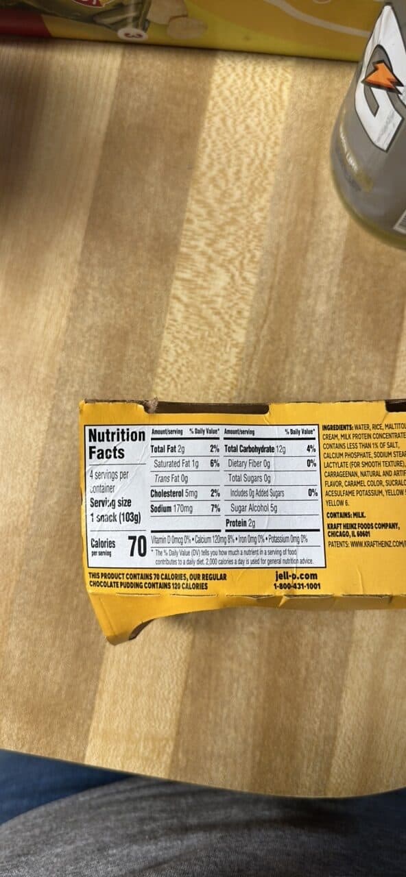 JELL-O crème brulee rice pudding packshot