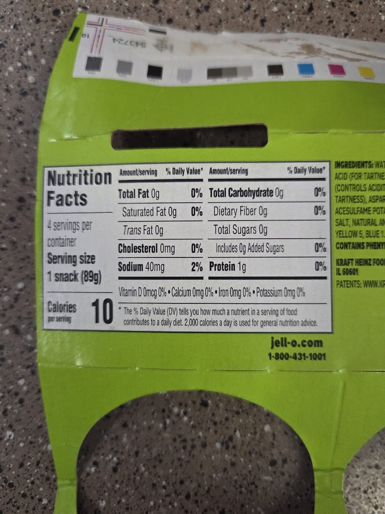 JELL-O lemon-lime packshot