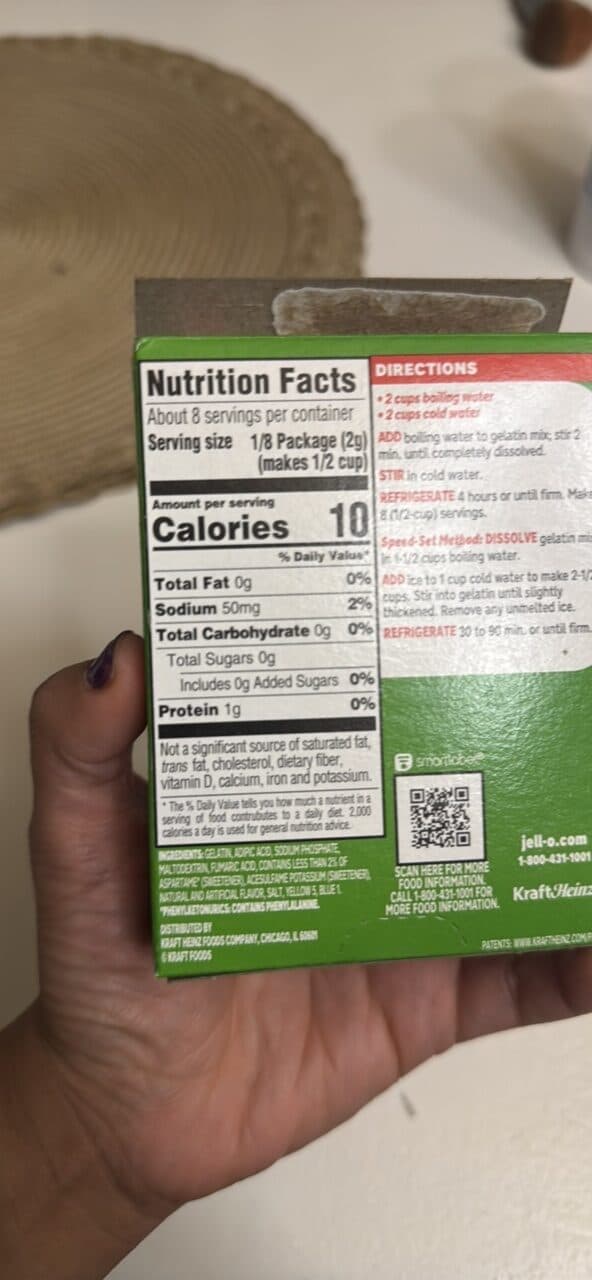 JELL-O JELL-O lime artificial flavor packshot