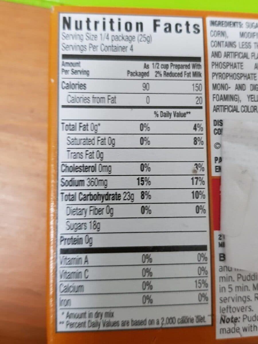 Jell-o Banana cream pudding mix packshot