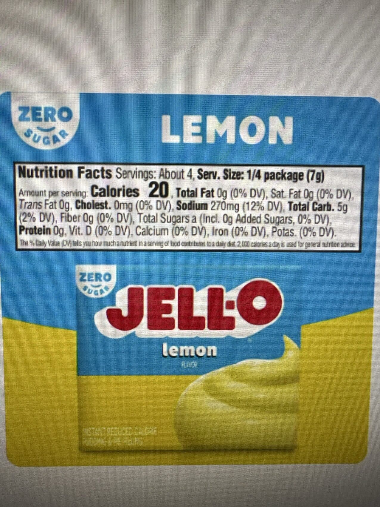 JELLO lemon packshot