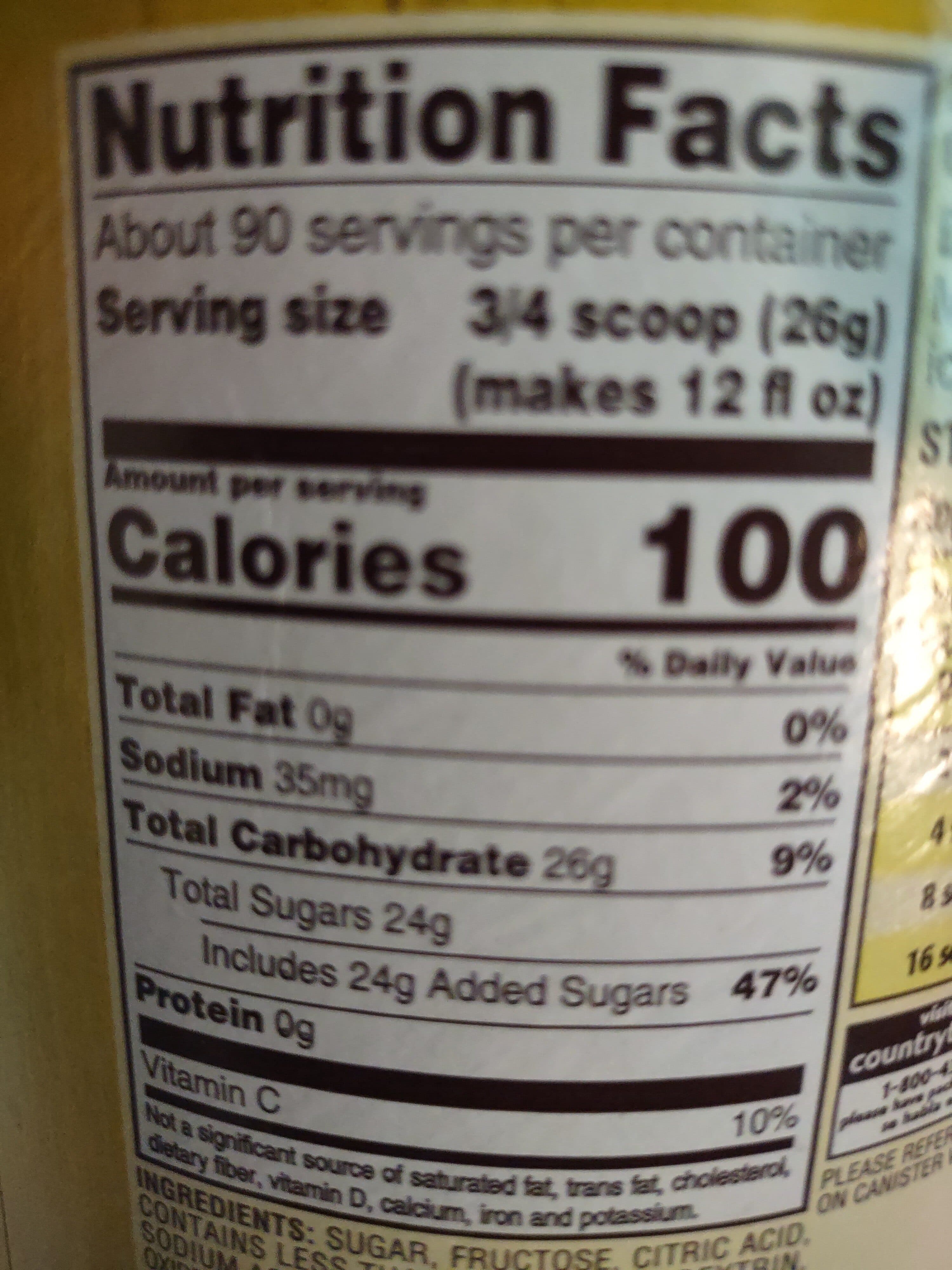 Country Time Dawn lemonade packshot