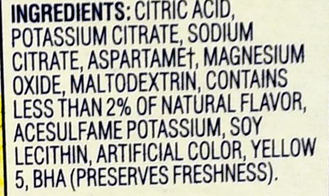 Crystal Light Lemonade Drink Mix packshot