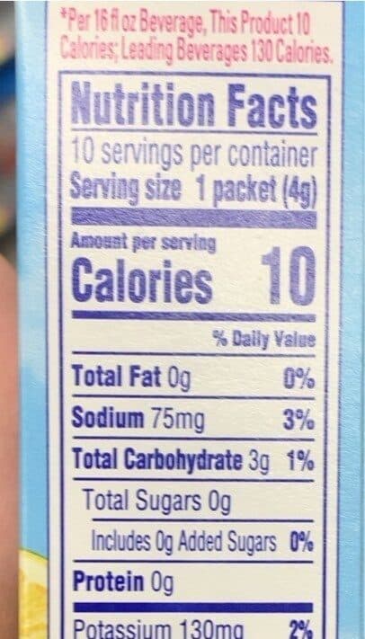 Crystal Light Lemonade Drink Mix packshot
