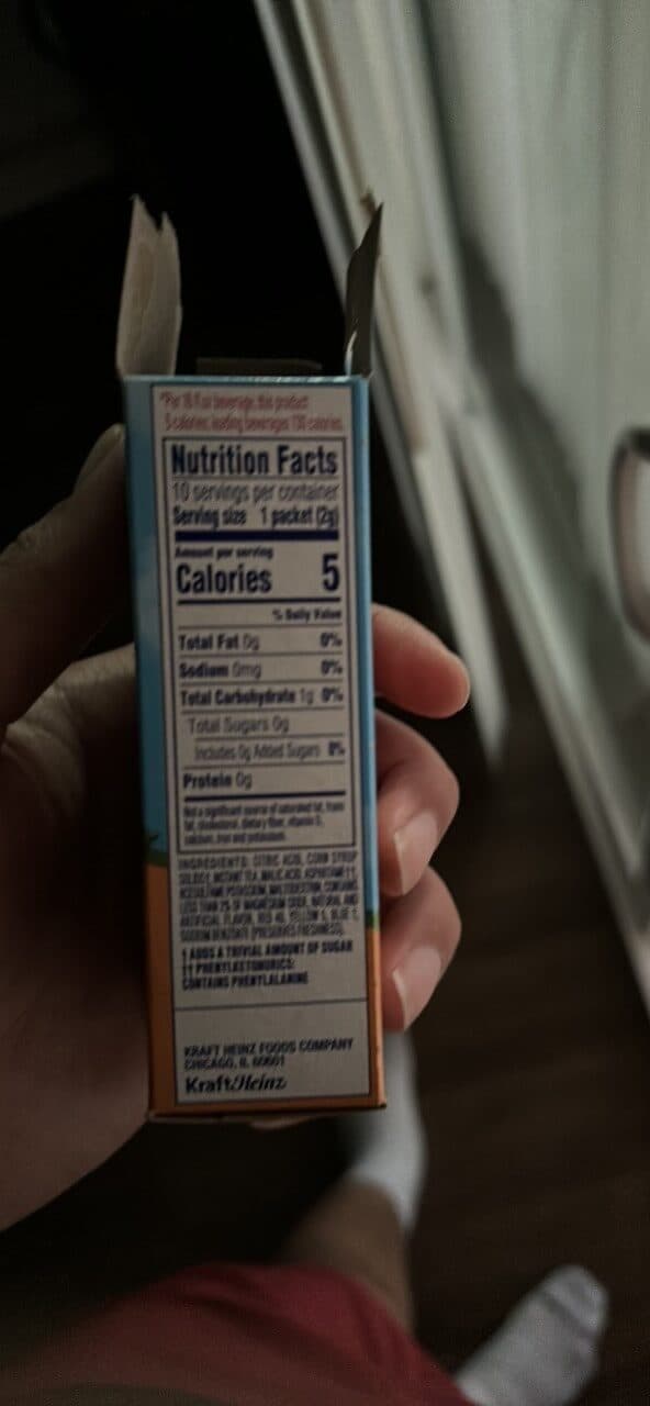 Crystal Light PEACH ICED TEA packshot