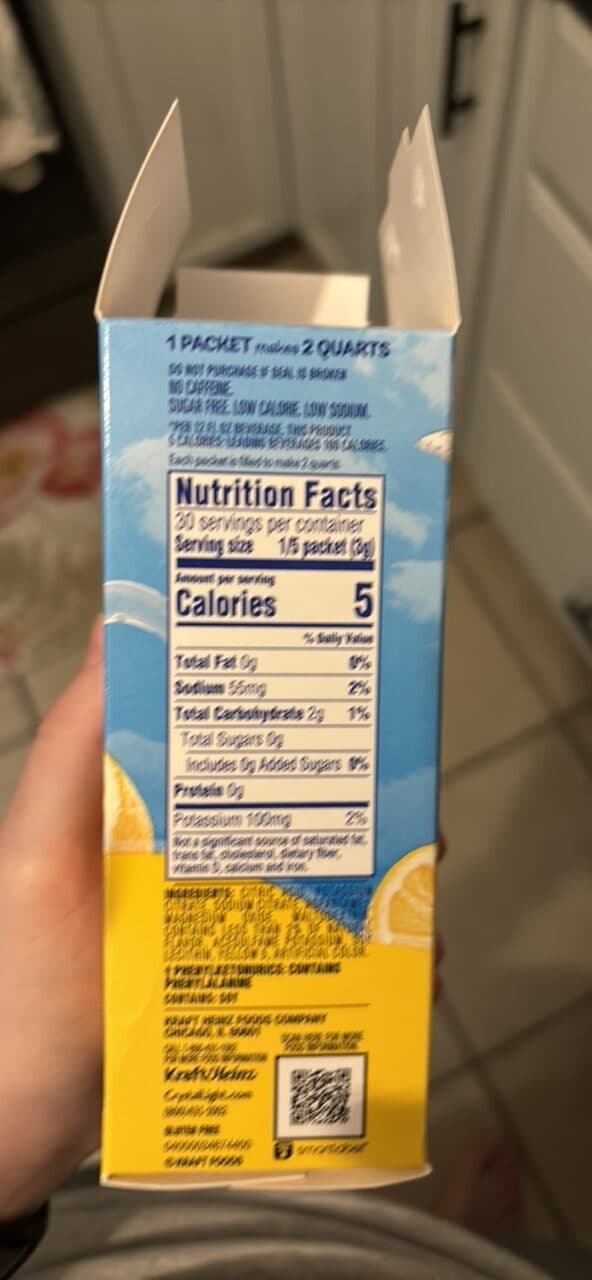 Crystal Light Lemonade Drink Mix packshot