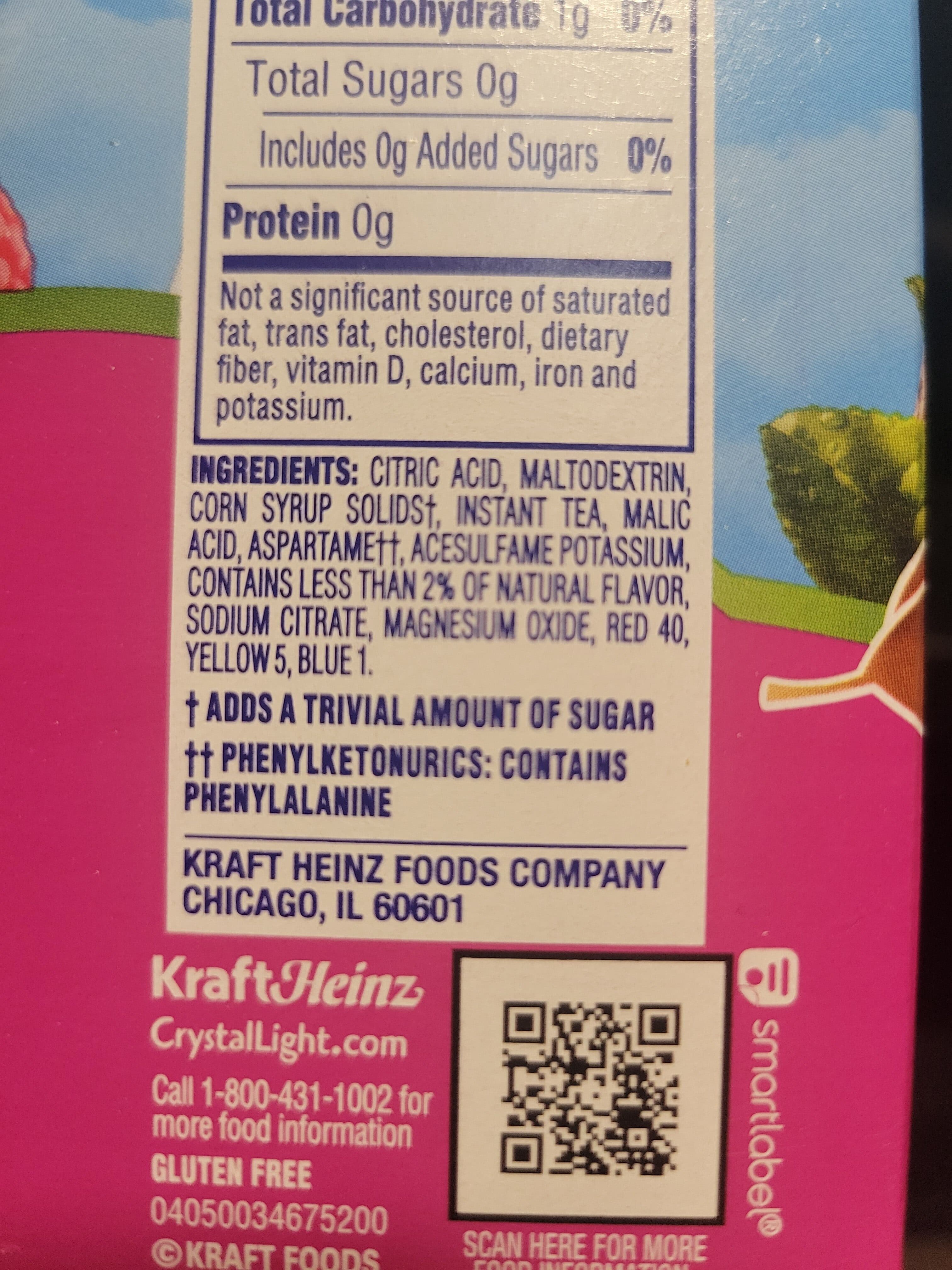 Crystal Light Iced Tea Drink Mix, Raspberry packshot