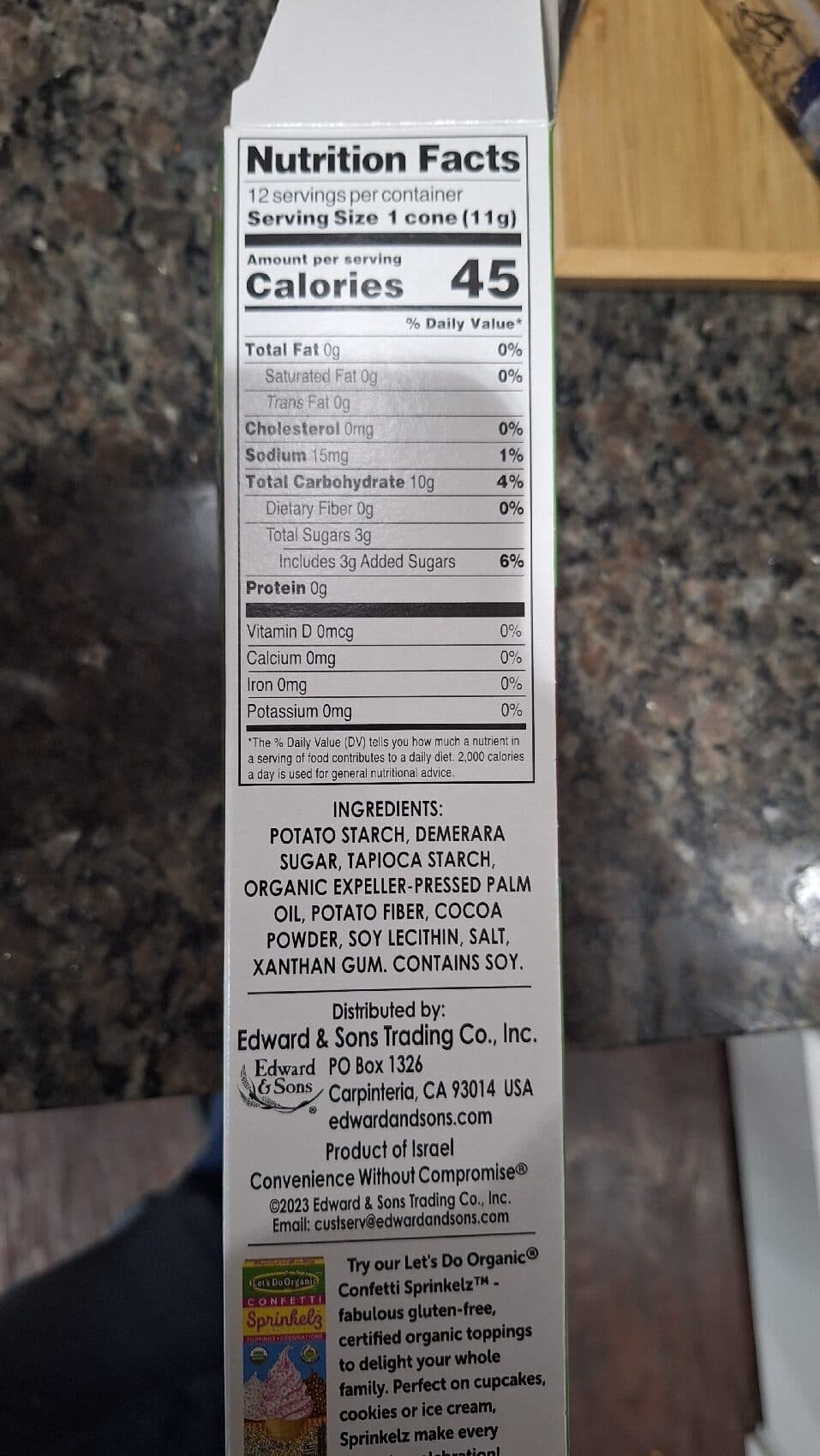 Edward & Sons Sugar Cones packshot